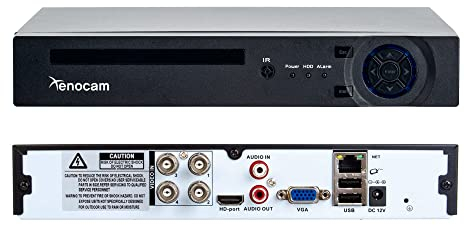 Xenocam DVR 4 canaux 1080N Hybride 5 en 1 AHD 1080p NVR+1080N AHD+960H Analogique+TVI+CVI Système de sécurité DVR Autonome Enregistreur vidéo