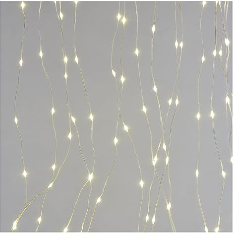 EMOS LED-ljusgardin, 300 LED-ljusslinga, 2,9 m lång + 3 m strömkabel, 8 belysningslägen, för fest, jul, varmvit, IP44, för inomhus- och utomhusbruk