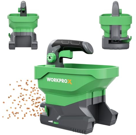 WORKPROX Cordless Battery Powered 7.2V Fertilizer Spreader, 8-Level Setting