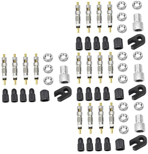 Toddmomy 4 Ensembles Jeu d'obus de soupape Berg Montagne Produit d'étanchéité pour pneus cœur Noyau de soupapes de Remplacement de vélo Noyau de valves de Pneu de vélo Plastique