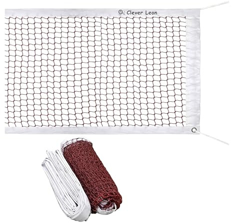 Clever Leon Rete da Pallavolo - Badminton - Tennis - 6,5 x 0,75 m - Resistente ai Raggi UV - Impermeabile - Bordeaux
