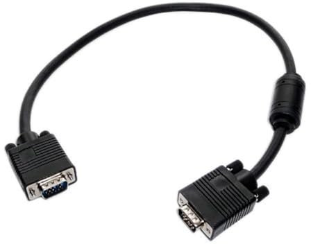 shortix Cable VGA para monitor (15 pines, 50 cm), color negro