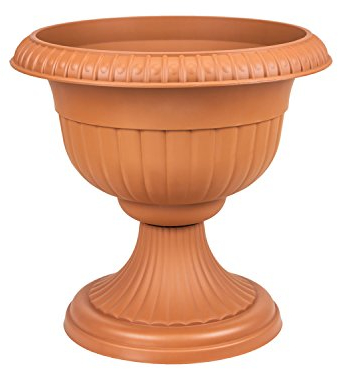 Form Plastic 34 cm hoche Amphore Pflanzpokal Kunststoff Pflanzgefäß Terracotta Blumentopf