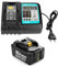 Energup 18V 4,0Ah Ersatz Akku + 3A Ladegerät für Makita BL1840 BL1830 BL1850 LXT400 Akku + DC18RA DC18RC 3A Ladegerät)