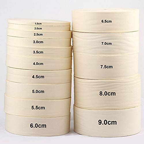 Egurs 100 meter/rulle bomullsband bomullsrep snedband dekorativt band inget fiskbensmönster 100 % bomullsband bomullstyg beige 1 cm