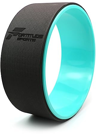 Fortitude Sports Yoga Wheel For Stretching and Flexibility | Dharma Wheel Roller For Pilates, Yoga Poses, Backbends | Non Slip 33 x 13 cm Yoga Hoop Roll Stretcher Back Wheel