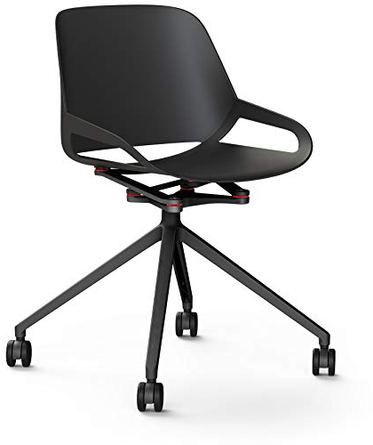 aeris Numo moderner Schwingstuhl – Schalenstuhl mit stylischem Fußkreuz Bürostuhl – ergonomischer Stuhl – hochwertiger Drehstuhl mit Rollen