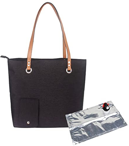 Yajexun Wine Purse - Wine Tote Bag with Concealed Dispenser, Insulated Large Wine Bag with Wine Bladder, for Cinemas, Concerts, Sporting Events, Swimming Pools and Beaches, for Wine Lovers