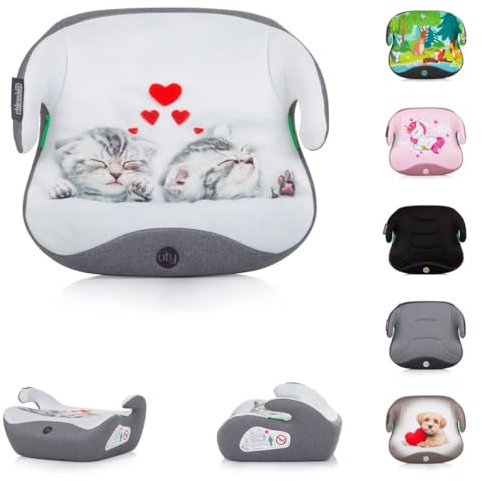 Chipolino Kindersitzerhöhung i-Size Uty (125-150cm) Gruppe 3, Bezug waschbar, Farben:hellgrau