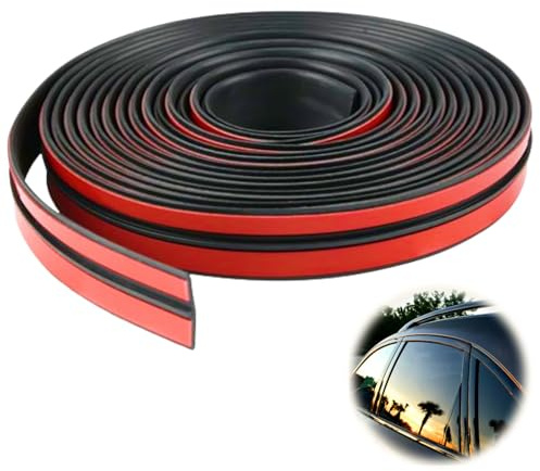 Hugwish Guarnizione Parabrezza Adesiva 4m*19mm per Parabrezza Anteriore Posteriore Dell'auto, Guarnizioni in Gomma, Strisce Adesive per Auto, Guarnizione Auto (19mm 4m)