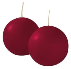 Cereria di Giorgio Risthò Candele Sfera, Cera, Bordeoux, 6x6x6 cm