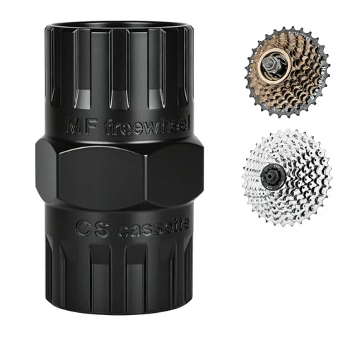 Estrattore corona dentata 2 in 1 bicicletta – compatibile con Shimano, 5 – 12 volte, manicotto a vite e cassetta 2 in 1, estrattore pignone, acciaio trattato termicamente per estrattore cassette e