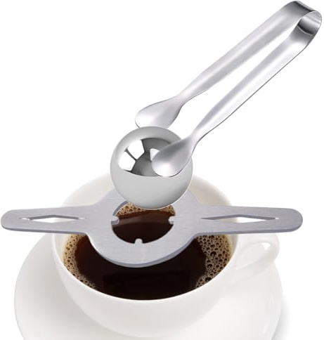 Palla da ghiaccio per espresso Glaciale - Palla di raffreddamento in acciaio inox | Pietra refrigerante riutilizzabile per congelatore per succo di whisky Vitvin Home Coffee