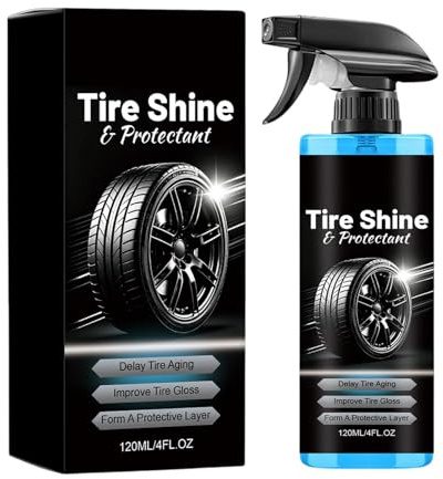 Lucida Pneumatici Ad Alta Brillantezza,120 Ml Spray Lucidante Per Dettagliatura Ruote,Ripristinatore Rivestimento Pneumatici - Per Moto, Camion, Bicicletta, Berlina, Camper, SUV, Uso Domestico, Offici