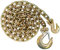 Vulcan Classic Grade 70 Standard Duty Safety Chain with Grab and Sling Hooks - 6,600 lbs. Safe Working Load (3/8'' x 8')