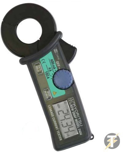 Kewtech/Kyoritsu KEW2434-100 Amp AC, Earth Leakage Clamp Meter With 0.1 Milliamp Resolution, Measures 400 Milliamp/4 Amp/100 Amp AC Current, Built-in Frequency Selector Switch To Eliminate Harmonics