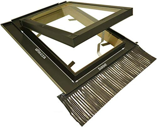Lucernario per Tetto Finestra Mansarda Skylight Legno Alluminio a Vasistas - Doppio Vetro - Isolamento - Permette anche Fisicamente di uscire dal Lucernario - Dimensioni Misure cm 50X70