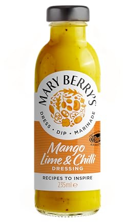 Mary Berry's Mango, Lime & Chilli Dressing - Sweet Mango - Dash of Lime - Subtle Hint of Chilli - Suitable for Vegans & Vegetarians - 235 ml Bottle