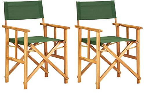pedkit 2er Set Regiestuhl Camping Stühle Klappstuhl Gartenstuhl Balkonstuhl Terassenstuhl, Grün 55 x 56 x 88 cm (B x T x H)