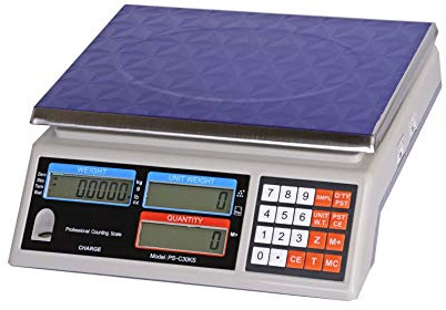 SellEton PS-C30KS Series Counting Scales - Fast and Versatile Series of Counting and Check-Weighing Scales - Using Highly Accurate and Precise Sensors (PS-C30KS-3kg)