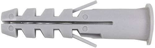 CABLEPELADO Taco de Nylon, Tacos de Pared para Tornillos, para Fijar lámparas, Cuadros, Diámetro de 12 mm, Longitud de 45 mm, Apto para para Paneles de Yeso, Ladrillo, Hormigón, 10 Unidades
