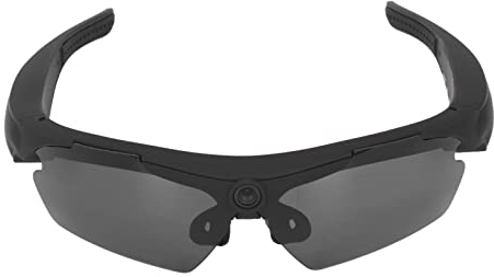 Goshyda Lunettes de Caméra, Lunettes de Vidéo 1080p Full HD Lunettes de Caméra de Tir Portables avec Lentilles Polarisées, Enregistrement Audio et Vidéo, pour Le Cyclisme, la
