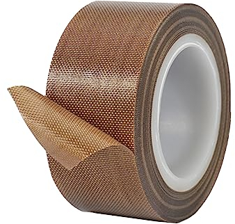 Qrity 1 Roll High Temp Tape 25mm x 10m, PTFE Tape, Teflon Tape, High Temperature Adhesive Tape, for Vacuum Sealer Machine, Hand or Impulse Sealer