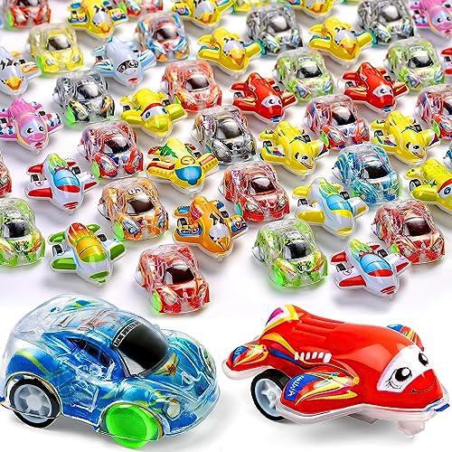 24 Stück Aufziehauto, Flugzeuge, Reibung Zurückziehen Mini Spielzeugautos, Auto Spielzeug Fahrzeuge Zurückziehen für Kinder, Auto Spielzeug Set, Autos Kinderspielzeug für Kinder Jungen und Mädchen