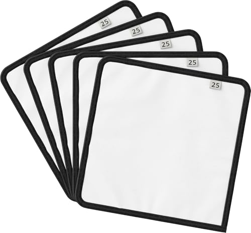 Press Strainer Set of 5 - 25 Micron, 25 x 25 cm (10 x 10 inches) for Herb Extraction, Herbal Essences, Bubble Bags & Quick Drying - High Quality Drying Screen for Fine Filtration, Double Stitched Edge
