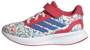 adidas Unisex Kids RUNFALCON 5 Dino Shoes Children, Off White/Bright Royal/semi Lucid red, 10 UK Child