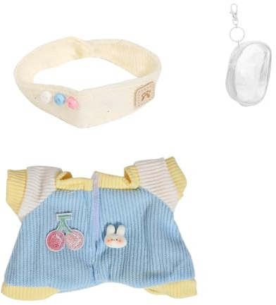 LEWOTE Set di Abbigliamento per Bambola 17cm, Cappello Abito Ornamenti Accessori Set [Con Borsa di Stoccaggio di Abbigliamento Bambola] (NO.9)
