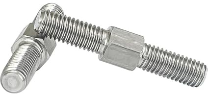 Perno prisionero, 1-2 piezas, acero inoxidable 304, perno con dientes hexagonales exteriores, conversión izquierda y derecha, de varilla roscada doble extremo, M3, M4, M5, M6, M8, M10-M16(M3x50 2 Pcs)