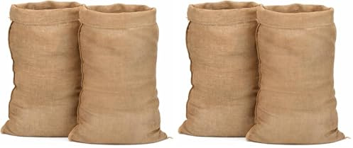 La cordeline Lot 2 Sacs en Toile de Jute Naturelle 60 x 100cm - 50 Kg -Stockage Jardin, Pomme de Terre, Déchets Verts (Lot de 2)