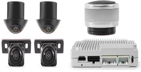 parkeringskamera Surround Panorama System Circular Review DVR Recorder Monitoring 1080P All Around View 360 Degree Bird 3D Camera Backkamera(360 with 32G USB)
