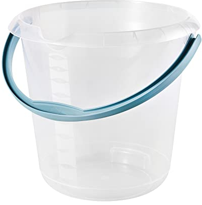 keeeper Eimer mit integrierter Mess-Skala und ergonomischem Griff, 10 l, Mika, Natur-Transparent