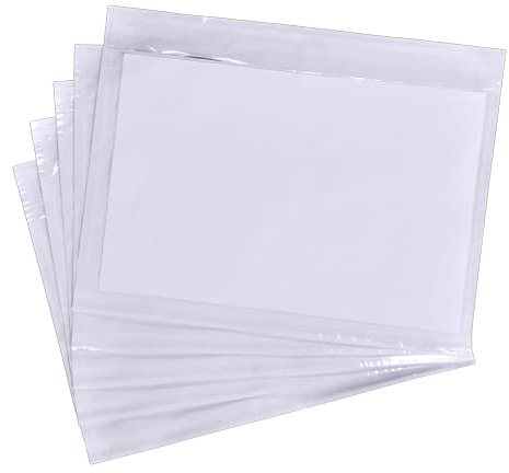 Pakomat Lieferscheintaschen Dokumenttaschen DIN C6 für A6 transparent selbstklebend (50)