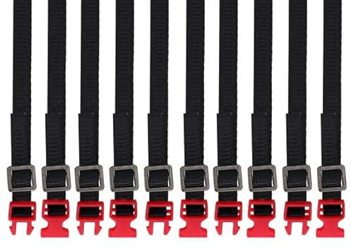 INJORA 10PCS Scala Bagagli Corda Portapacchi Legare le Cinghie per 1/10 RC Crawler Auto Axial SCX10 90046 TRX4 TRX6 Redcat Gen8 VS4-10(Rosso)