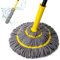 KeFanta Self Wringing Twist Mop, Gray Microfiber Head, 57 Long Handle, Heavy Duty Floor Mop for Hardwood, Vinyl, Tile, Marble, Laminate, Kitchen, Office, Gray and Yellow