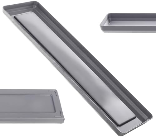 KADAX Sottovaso per vaso di fiori, in plastica, rettangolare, per vasi di fiori, sottobicchieri (antracite, 50 cm), K9987