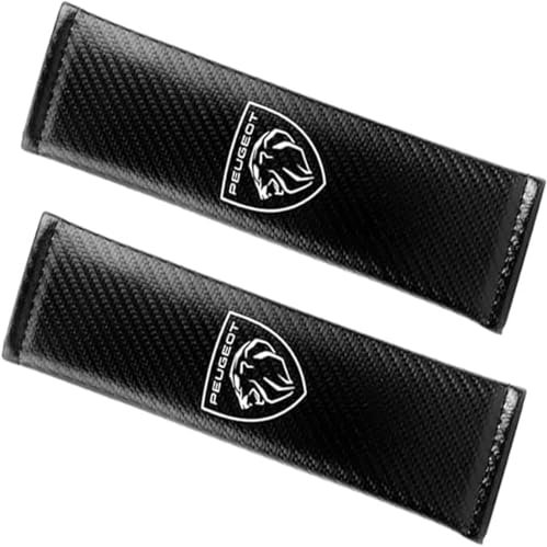 2 Pezzi Auto Imbottiture Cinture di Sicurezza per Peugeot 206 307 308 3008 207 208 508 2008 5008 107, Confortevole Traspiranti Copricintura Auto Copri Cintura Imbottiture Cinture Sicurezza Protezione