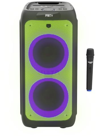 Vieta Pro Altavoz Autoamplificado Portátil Bluetooth 5.3 Potente con 500W, 10H de Batería, Karaoke, AUX, Micro USB, MP3 y TWS. Altavoz con micrófono Inalámbrico Grande Party 22