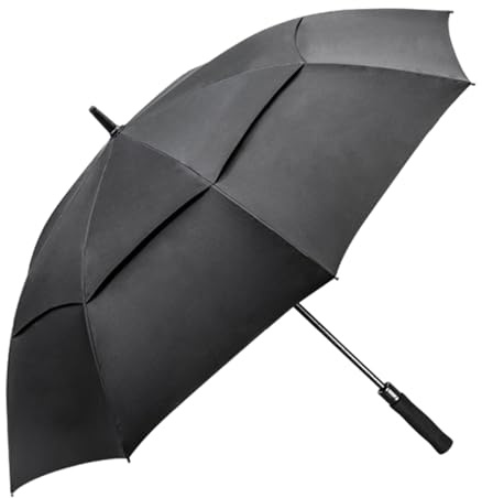 RUMBRELLA 55 Golf Umbrella Windproof UV Umbrellas | 55MPH Windproof Large brolly UV Protection Rain Golf Umbrella with EVA Handle