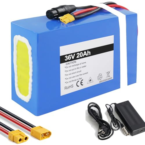 36V 20Ah Lithium-Ionen-Akku für E-Scooter, E-Bike, Elektro-Dreirad – E-Bike-Akku für 250W, 500W 300W,Fahrrad- (36V 20Ah Bis zu 500W)