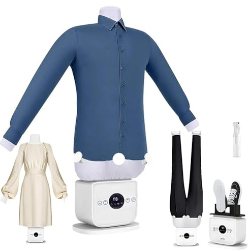 DHMYYXGS Machine à Repasser Automatique Gonflable,Mannequin Repassage Chemises Et Pantalons,Sèche-Linge Et Fer à Repasser en Un,Réduit Plis Et Rafraîchit Vêtements,sans Planche à Repasser B