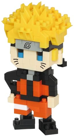 Bandai - Nanoblock Naruto Uzumaki - Mini Figurine en Briques - Jeu de Construction Montage Maquette - Kit Construction Figurine Naruto Manga Pixel - Jouet Enfant 12 Ans et + Ado Adultes - NBCC134