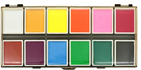 Bodypainting Facepainting set of water colors - 12 Colors (12x10g)