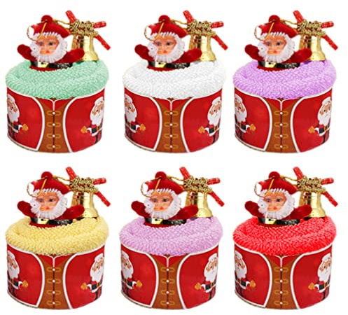 ABOOFAN Weihnachtshandtuch Weihnachtswaschlappen Weihnachtliche Küchentücher Santa Handtuch Weihnachtsmann Waschlappen Urlaub Waschen Handtücher Weihnachten Kuchen Kind