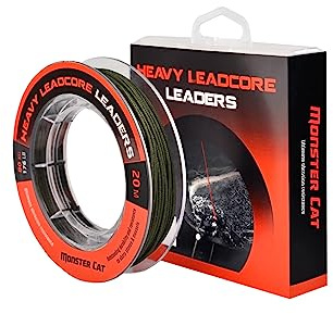 Tandem Baits Monster Cat Heavy Leadcore Leaders Vorfach-Angelschnur Angelzubehör Wels-Angeln 20 m 80 kg 176 lb