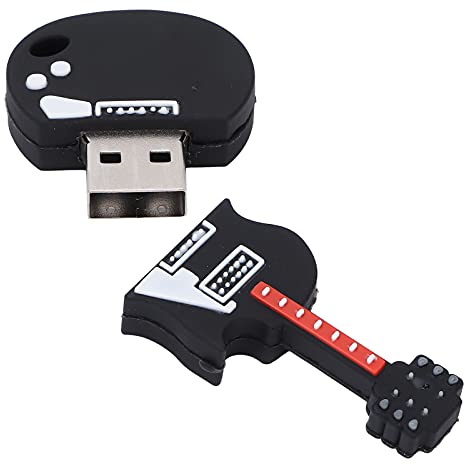 Flash -minne 16 GB/32 GB/64 GB/128 GB, Extern Lagring Tummenhet, Söt Basgitarr, Bärbar USB -Flash -enhet, Presenttillbehör, för 7/8/10 (128 GB)