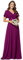 Ever-Pretty Vestidos De Fiesta Muj A-línea Vestidos de Fiesta Escote en V Manga Corta Gasa Corte Imperio para Mujer Fucsia 36